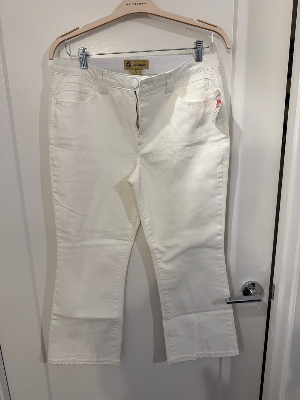 Democracy Bright White Ankle Crop Jeans